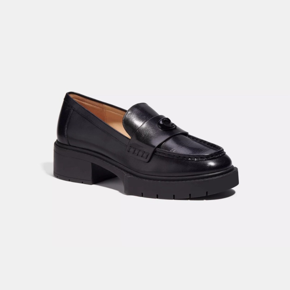 NEW Coach Leah Loafer Black Leather Loafers Size. 7 - Picture 11 of 11